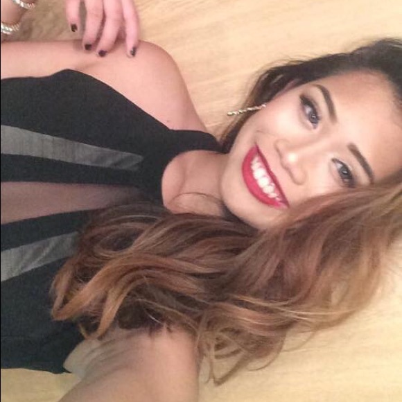 BLACK MESH WITH SLIT PROM DRESS - Picture 2 of 2